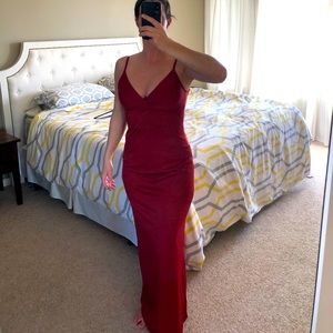 Vintage hand made scoop back maxi dress